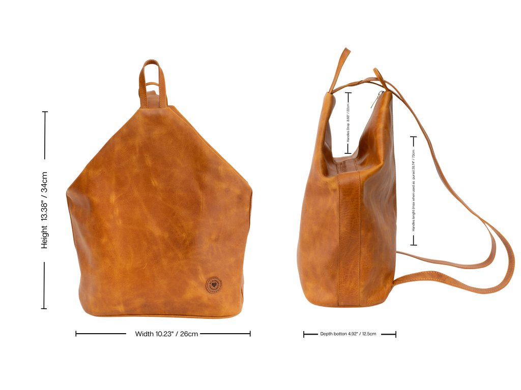 Leather Backpack and Purse 2 in 1