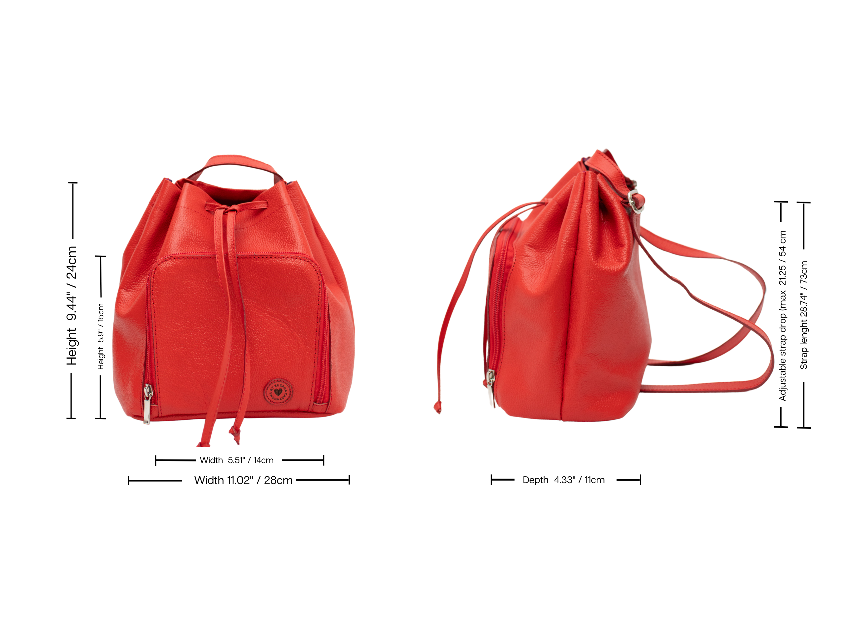 Leather Backpack, Crossbody and Purse 3 in 1