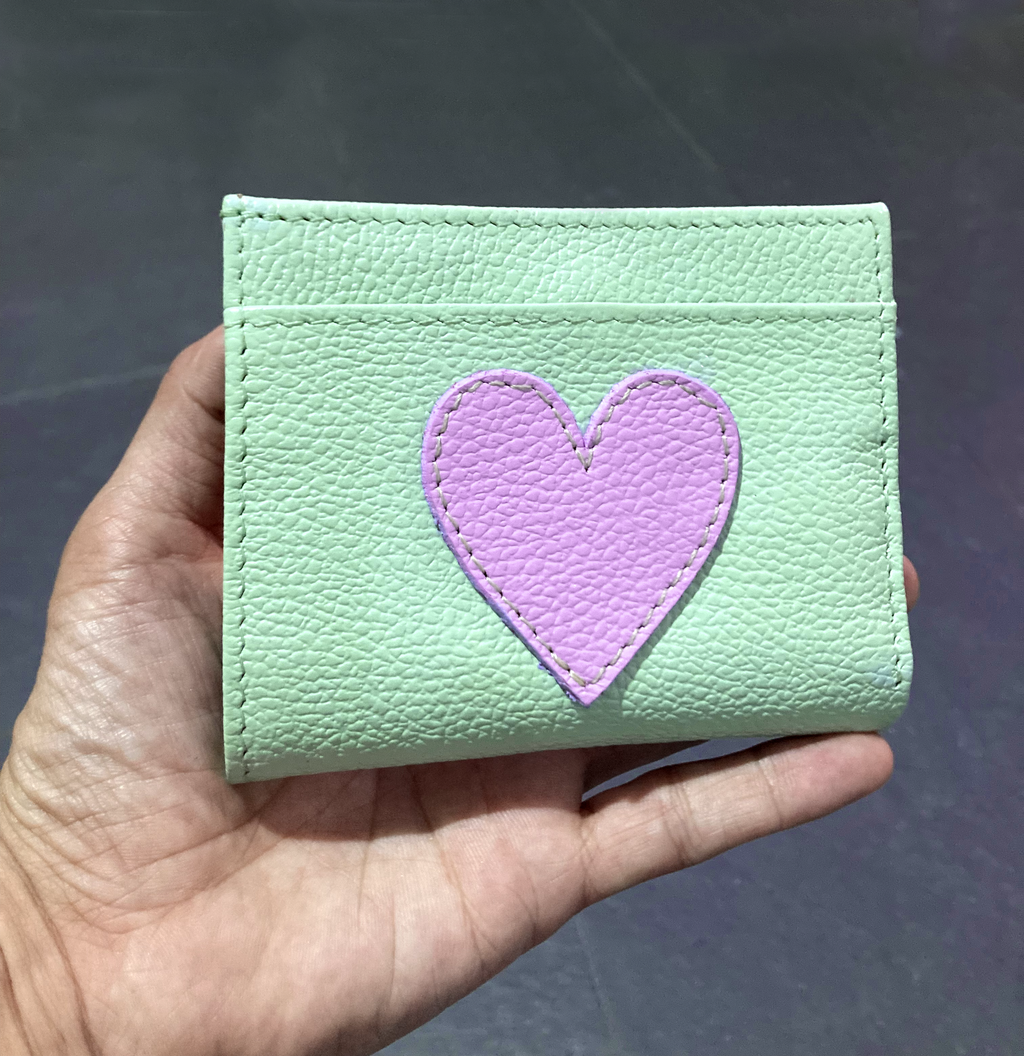 Heart Leather Sleek Wallet