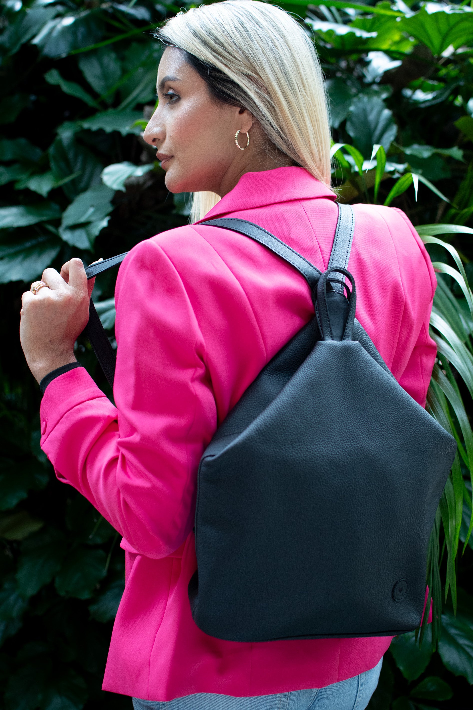 Leather Backpack and Purse 2 in 1