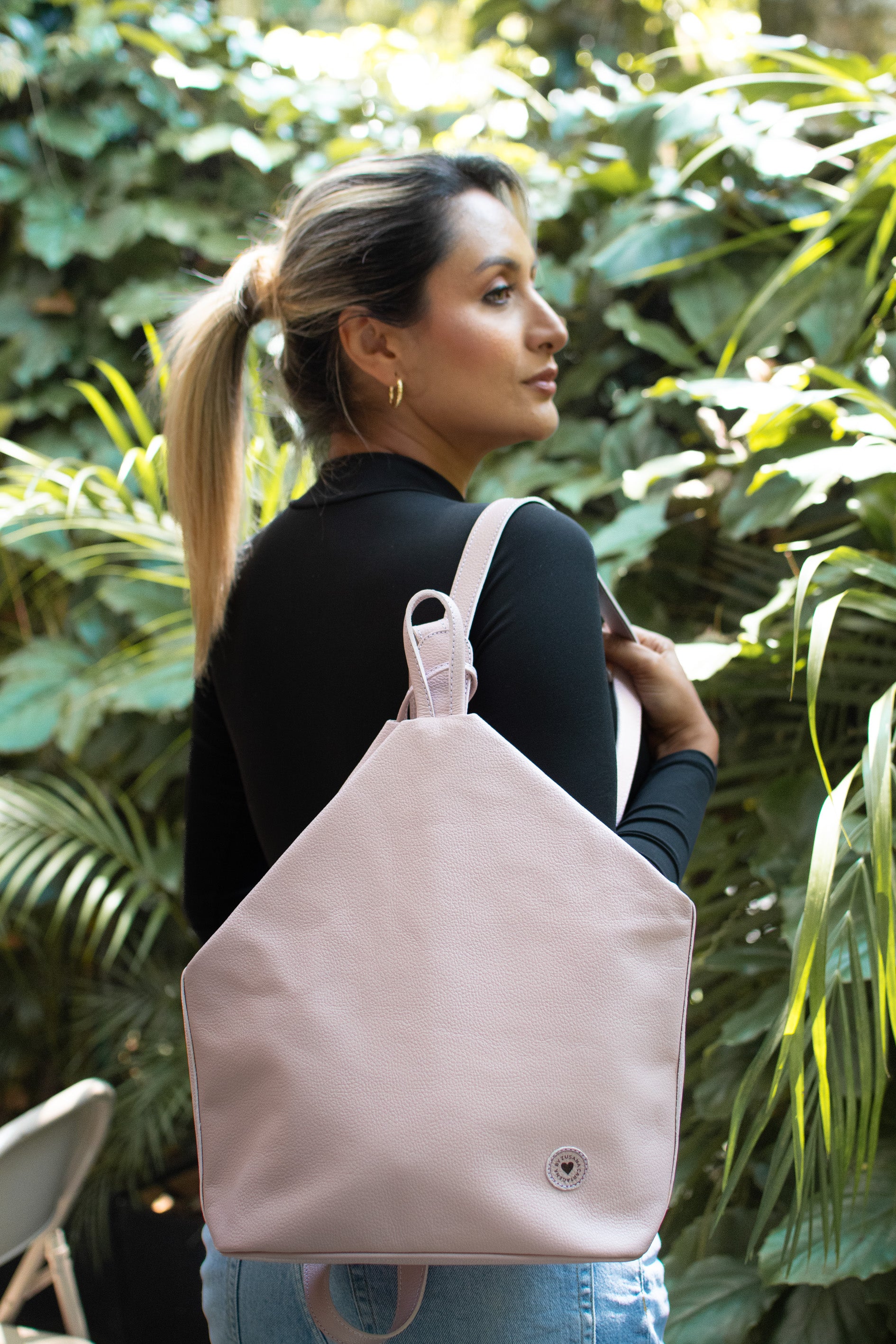 Leather Backpack and Purse 2 in 1