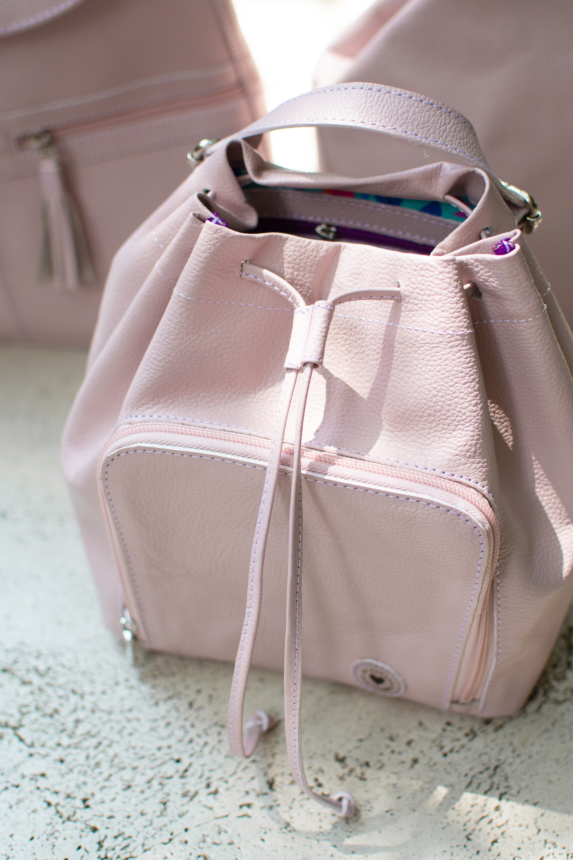 Leather Backpack, Crossbody and Purse 3 in 1