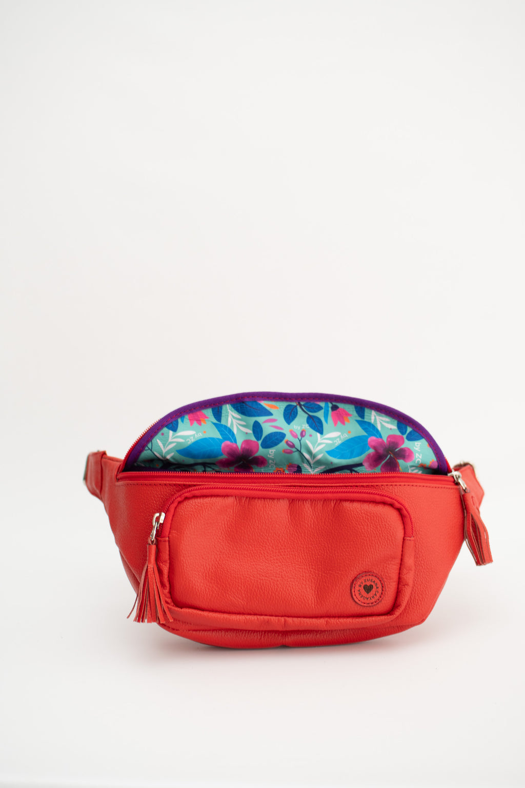 Red Leather Fanny Pack