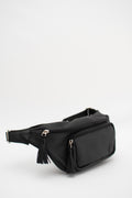 Black Leather Fanny Pack