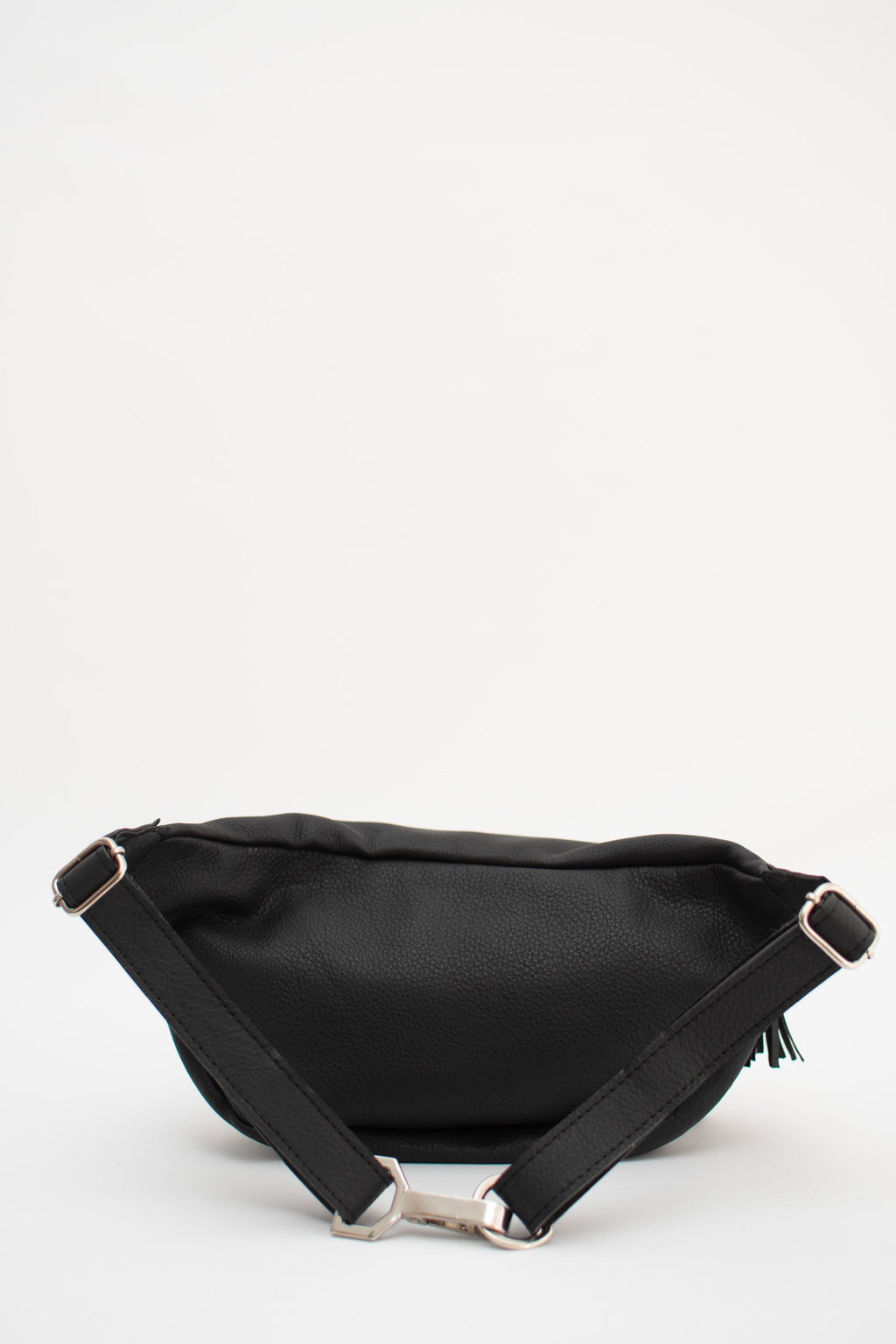 Black Leather Fanny Pack