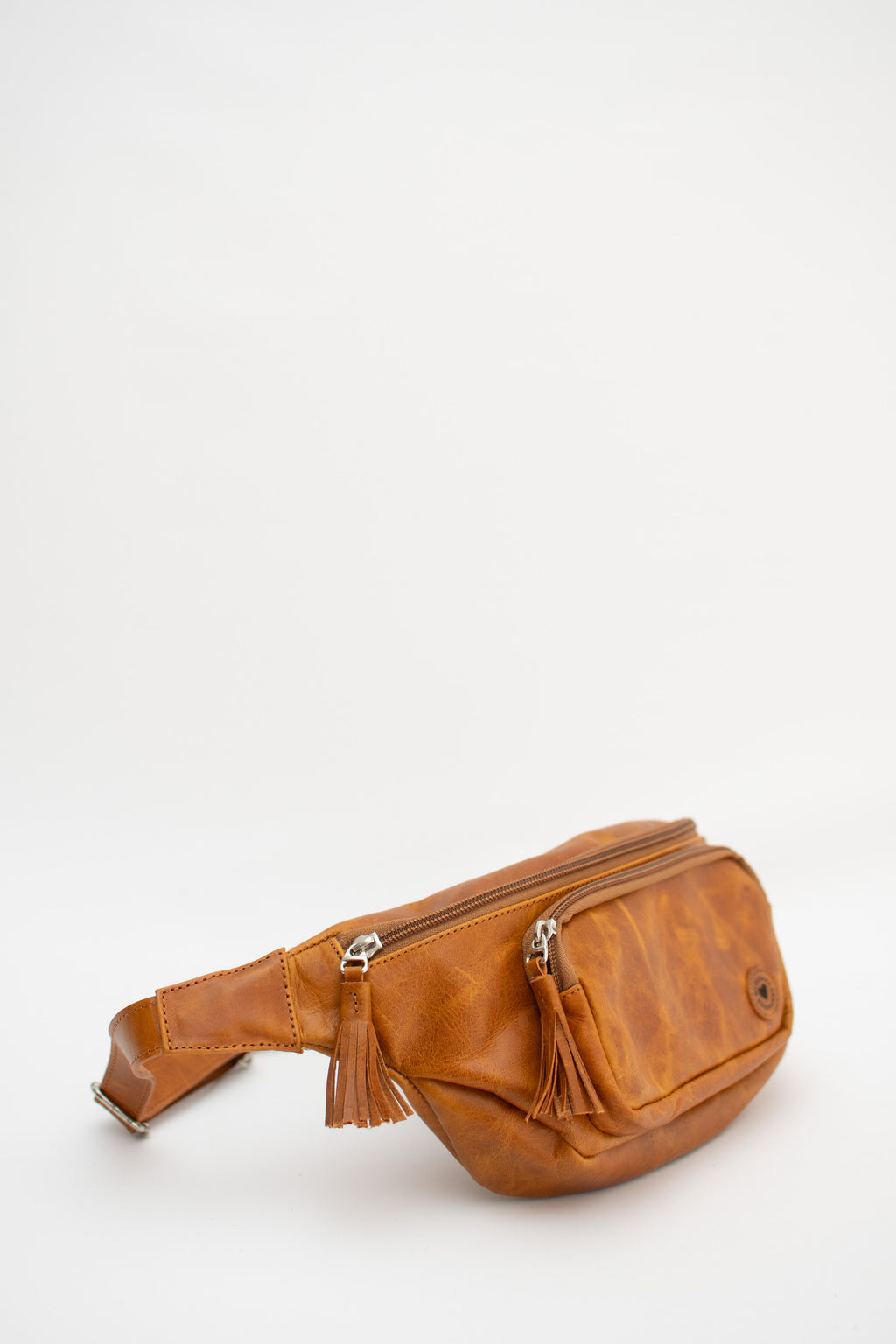 Cognac Brown Leather Fanny Pack