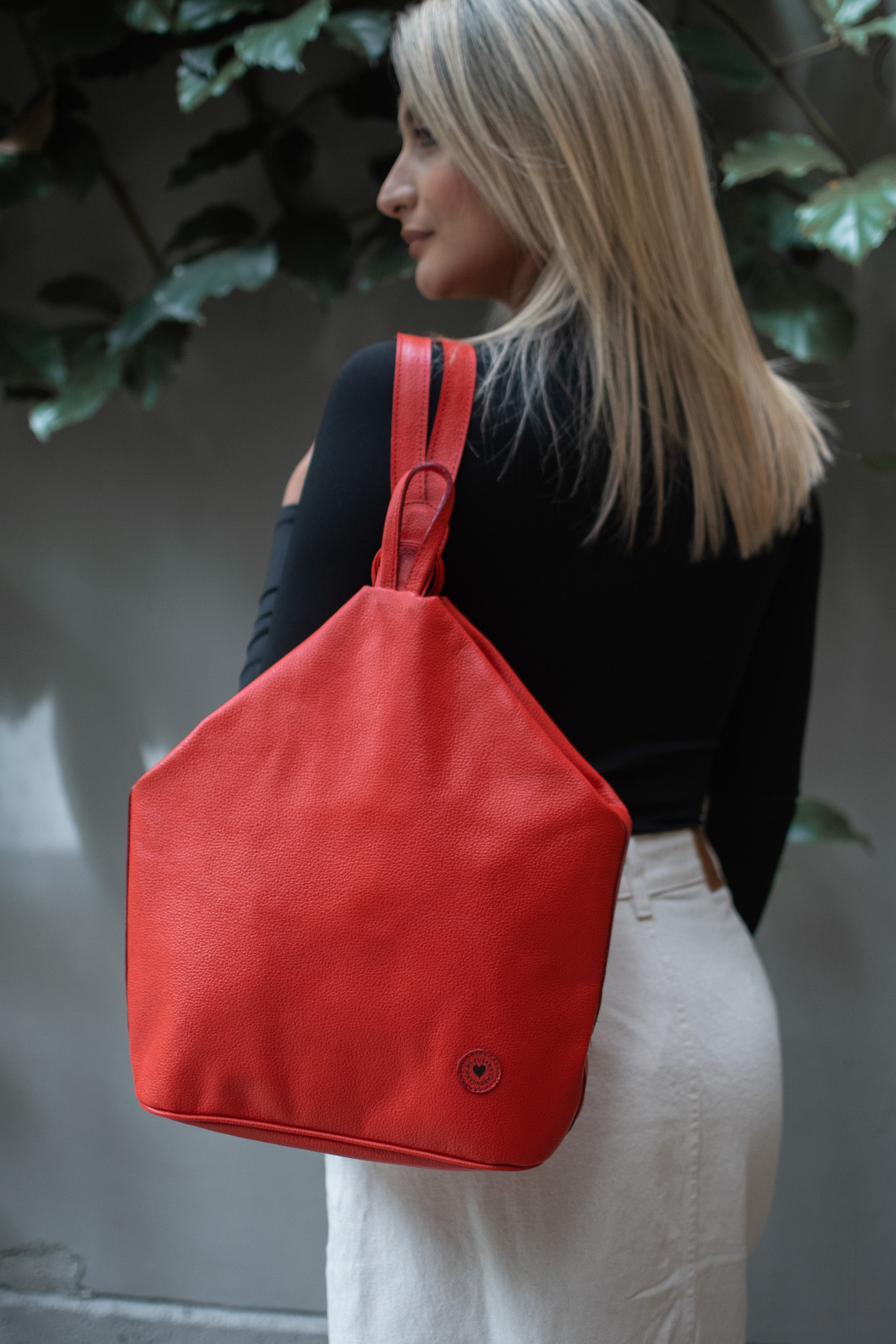 Leather Backpack and Purse 2 in 1